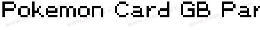 Pokemon Card GB Part A字体转换